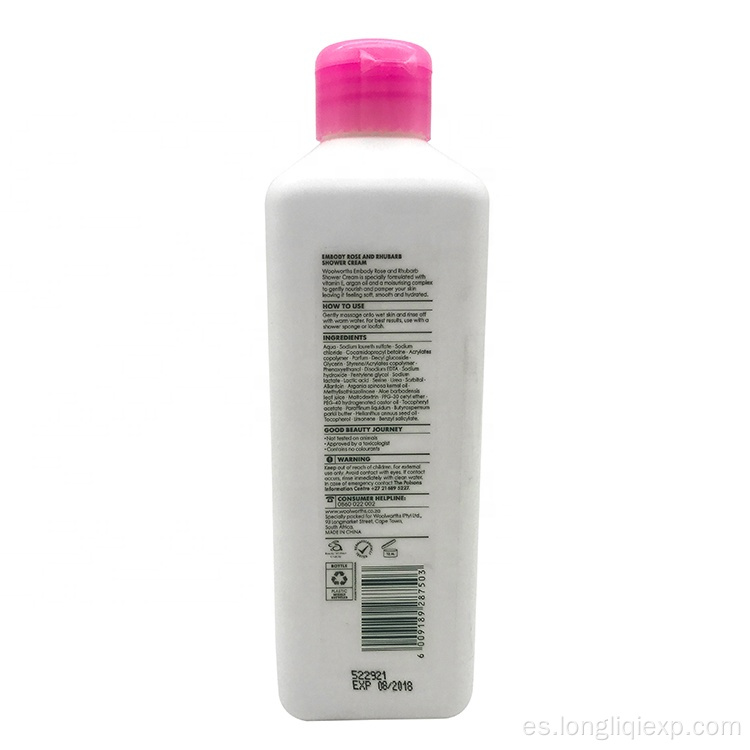 Apto para todo tipo de pieles 400ml ruibarbo rosa