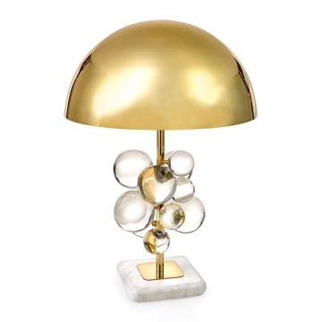 Globo Table Lamp: Glass Balls and Metal Pole Design