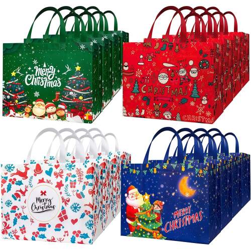 Bolsas de regalo grandes de Navidad con mango