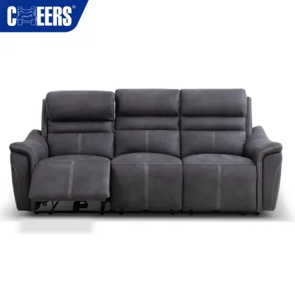 MANWAH CHEERS Factory Direct 3 Seat Electric Fabric Recliner Sofa for Living Room