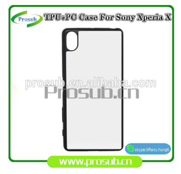 sublimation heat transfer silicon blank diy TPU+PC cell phone case cover skin for Prosub- Xperia X