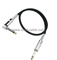 Conector del Cable de guitarra DML serie 90° a Jack Negro chaqueta de PVC