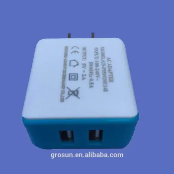 Wholesale 2 USB Port Wall Charger 5V 2A USB Charger CE/GS /ULApproved