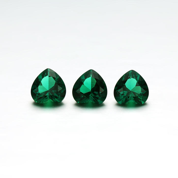 6x6mm Heart Cut Zambian Emerald για Custom Floral Jewelry