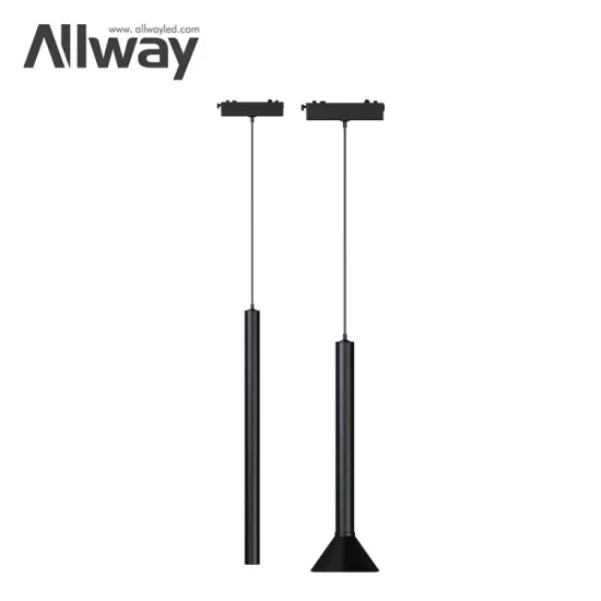 ALLWAY 8-Watt COB Magnetic LED Track Pendant Light - Adjustable, Aluminum Mini Size in Black and White