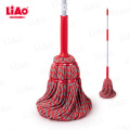 A130073 LiAo Vermelho Cinza Torcido Microfibra Torcida Mop Limpador de Piso com Cabo Longo