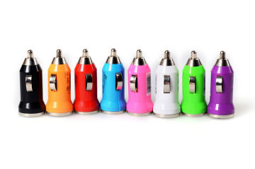 Micro Ipad Smart Phone Car Chargers Yellow With One Usb Port , Usb Car Charger