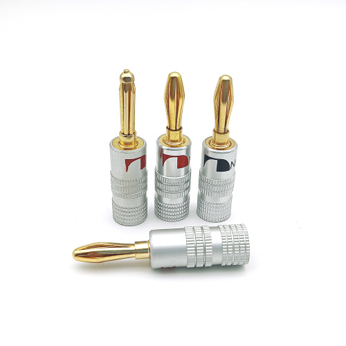 Gold Plated 4mm Audio Speaker Banana Plug Connector