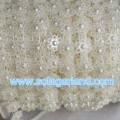 Pearl Mesh Trimming Ribbon Flat Back Wrap Roll Wedding Deco