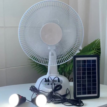 2024 Rechargeable Solar Fan with Battery - Home and Car Use