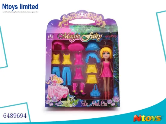 6489694 GIRL TOY VINYL DOLL 9"