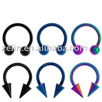 titanium horseshoe piercing jewelry,body ear plug jewelry