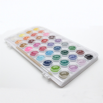 High Quality 12 24 36 Colors Artist Watercolor Paint Set with Plastic Brush