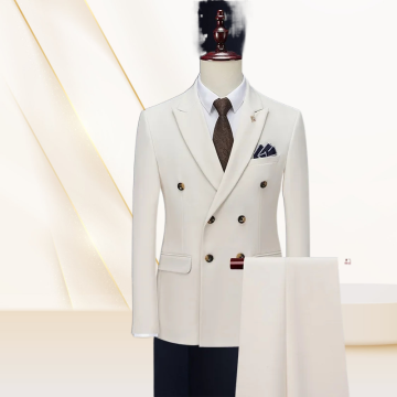 Set di nuovi pezzi Slim's Fit 3 pezzi per sposo, matrimonio e affari