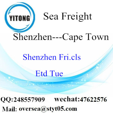 Consolidación de LCL del puerto de Shenzhen a Ciudad del Cabo