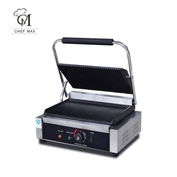 Chefmax 1.8KW Stainless Steel Electric Grill for Panini and Sandwiches