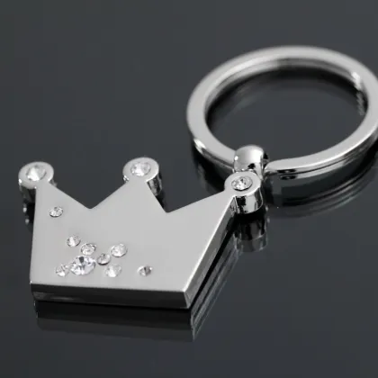 Fareast Hot Stainless Steel Silver Royal Crown keychain