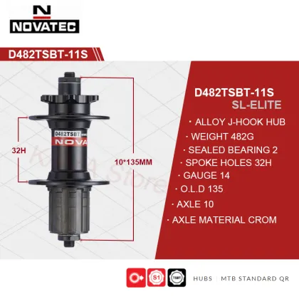 NOVATEC 32 Holes D481STBT & D482TSBT MTB Bike Hubs: 8, 9, 10, 11 Speed Compatibility for Bicycle HG Cassettes