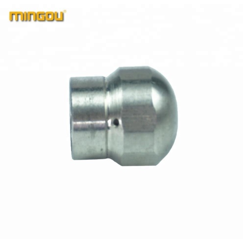 High pressure stainless steel rotary sewer jetter nozzle