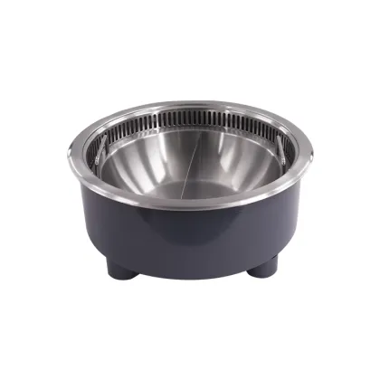 Commercial induction cooker smokeless hot pot table