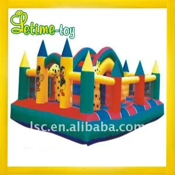 big colorful inflatable castle