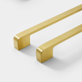 Minimalist Pirinç Mat Fırçalanmış Altın Dolap Kulpları