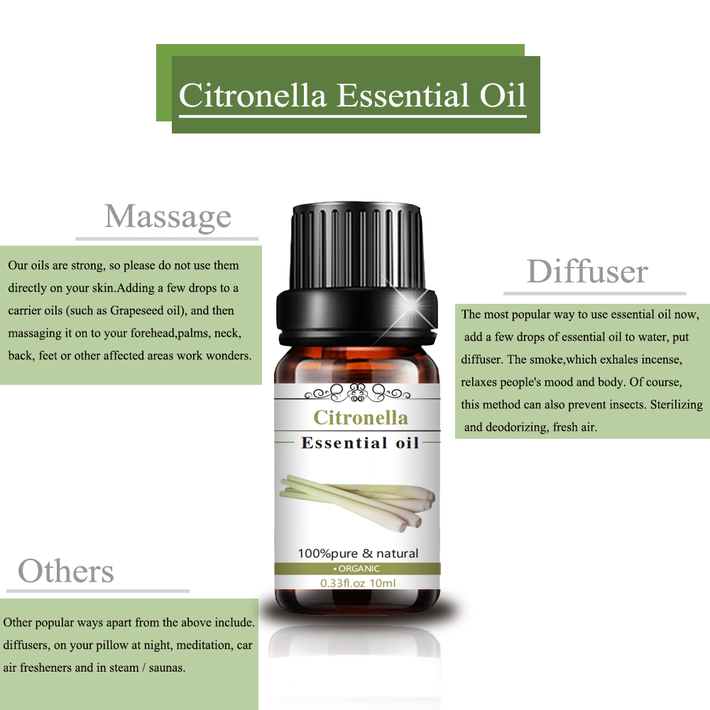 100% Pure Natural Citronella Oil Essential Oil For Aromatherapy