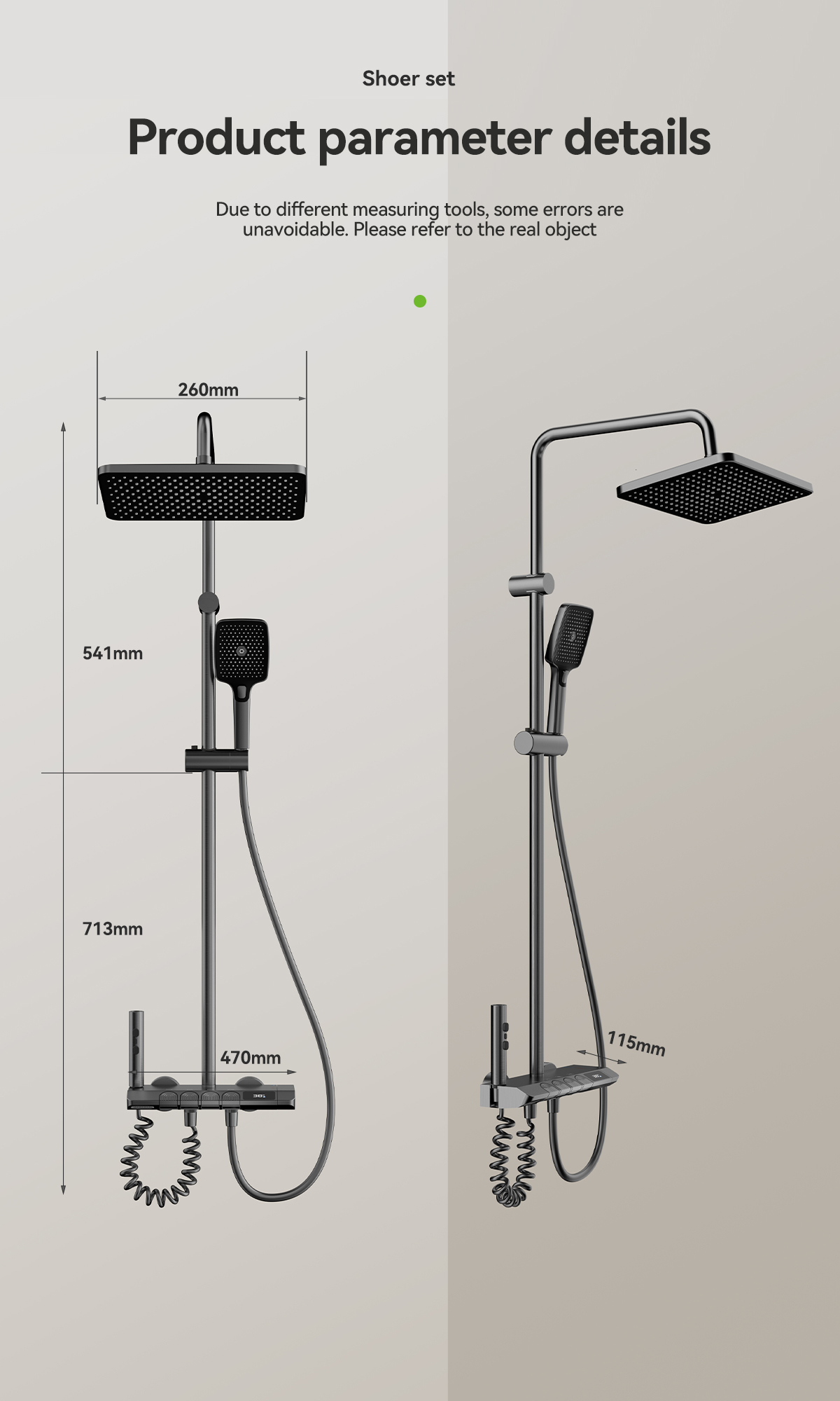 the size 4027 shower column