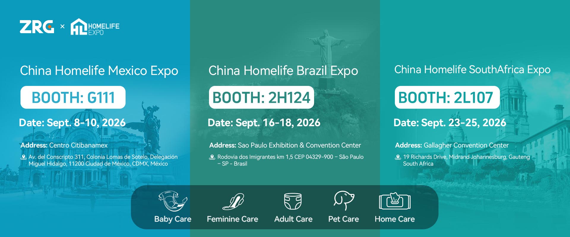 ZRG at China Homelife Expo 2026 | Mexico, Brazil & South Africa Hygiene OEM Exhibition