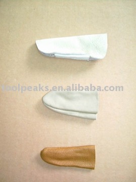 leather glove for finger used for polishing or grindering