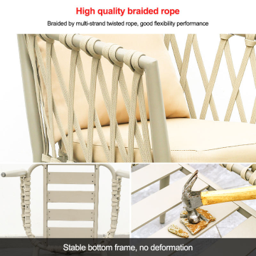 Woven Aluminum Lounge Chair for Outdoors