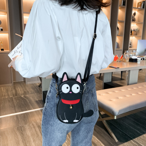 Cat Mini Bag Cartoon Ledertaschen Stickerei Patch