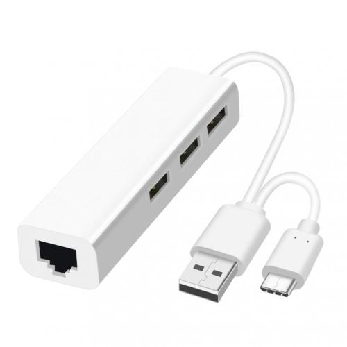 Rede Ethernet do Adaptador Tipo C para RJ45