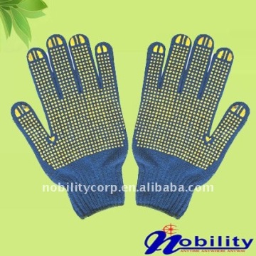 Double Sides Pvc Dots Cotton 100% String Knit Working Glove