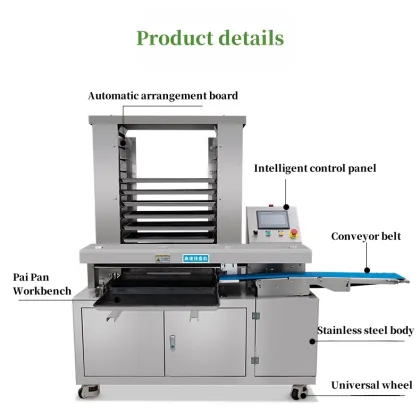 Bakery Advanced Maamoul Biscuit Cake Encrusting Mooncake Tray Automatic Alignment Machine