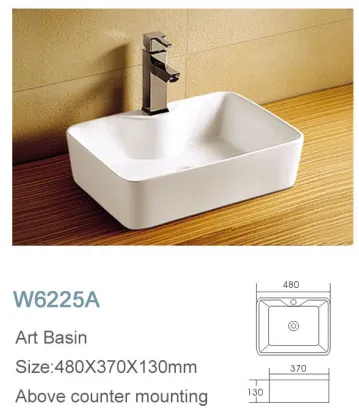 european style color art basin with facuet