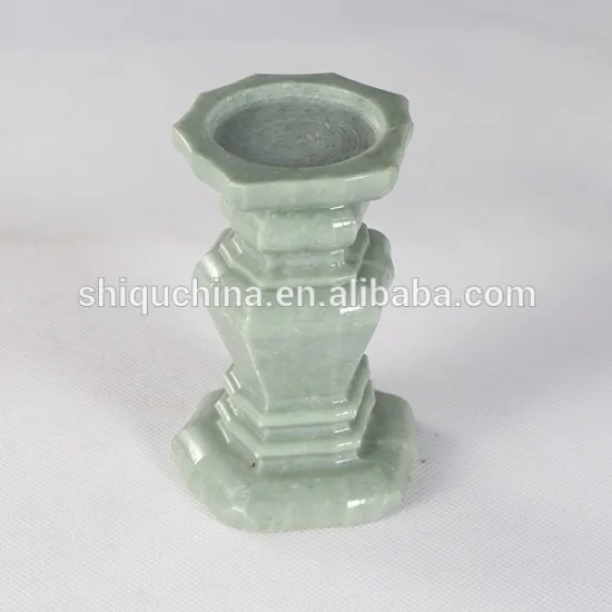 2015 new type green stone candle holder for home decoration