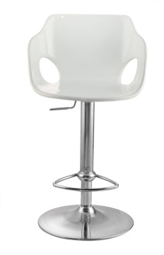 New Style Hot Sale White Seat and Metal Bottom Lounge Chair with Bar Stools