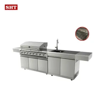 Household Easily Cleaned Outdoor Party Gas Grills Kitchen Cabinets