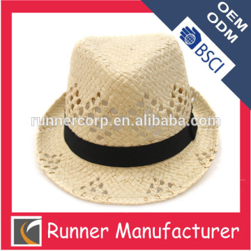 High quality straw panama 100% paper hat