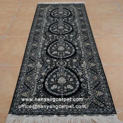 2.8'x8' Handwoven Gallery Runner Silk Rug