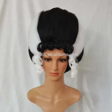 MPW-0018 carnival halloween women black and white Monster Bride wig