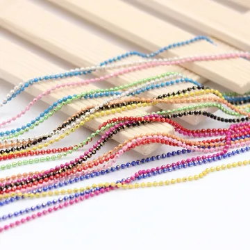 Colorful Copper Bead Chain - Fashion Accessory for Earrings and Bags