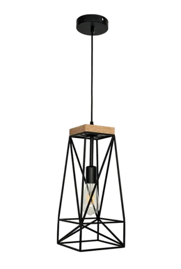 Black Pendant Lamps dining lamp Wood Hanging Lighting