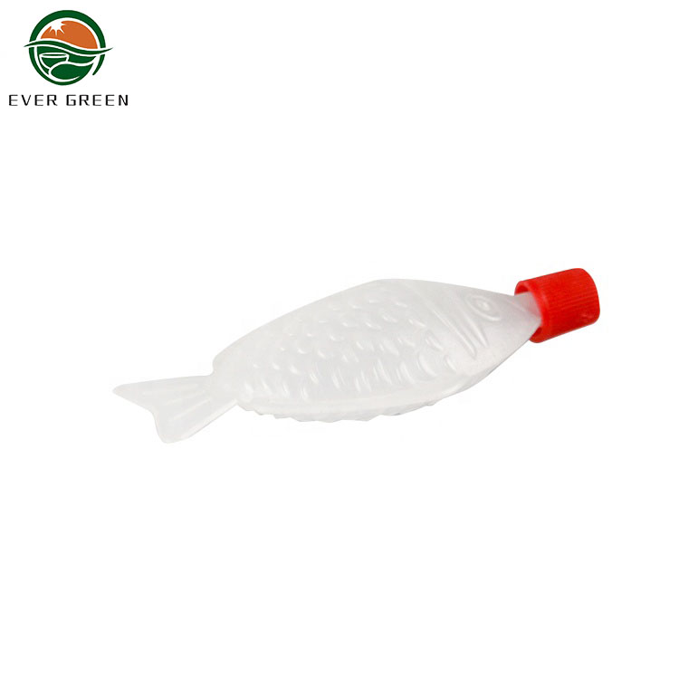 Red lid 8ml fish shape soy sauce bottle