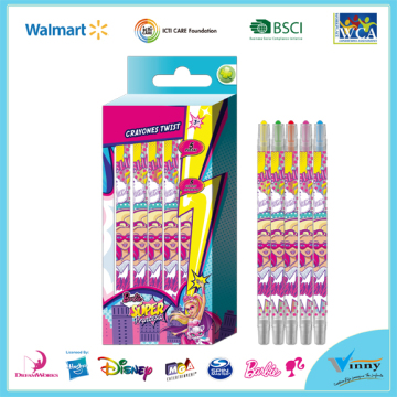 Barbie 5 Piece twist crayon set