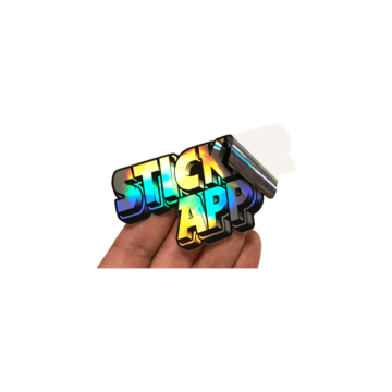 Custom China Hologram Stickers - Rainbow Effect Glitter Printing