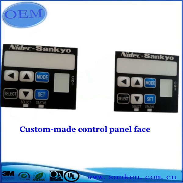 Custom-made control panel face