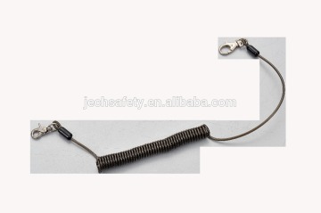 deep gray PU coated spiral tool lanyard