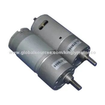 Carbon brush DC motor with metal gear box high torque 12v 24v